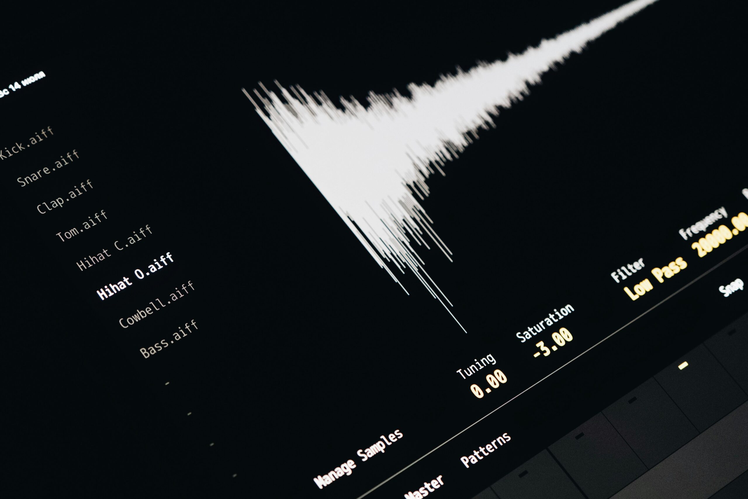 Close-up of a digital audio editing interface displaying sound waves and file namesPA | Pereira Audio, Christian Pereira In Studio, PA, Pereira Audio recording, Pereira Audio mixing, Pereira Audio Mastering, Pereira Audio in session, Pereira Audio Studios, PA Studios, PA Beats